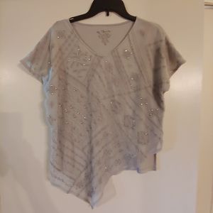 Chico's Sequin Layered Top